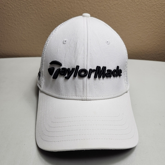 TaylorMade Mens Performance Cage Golf Hat in White-Size L - Picture 1 of 10